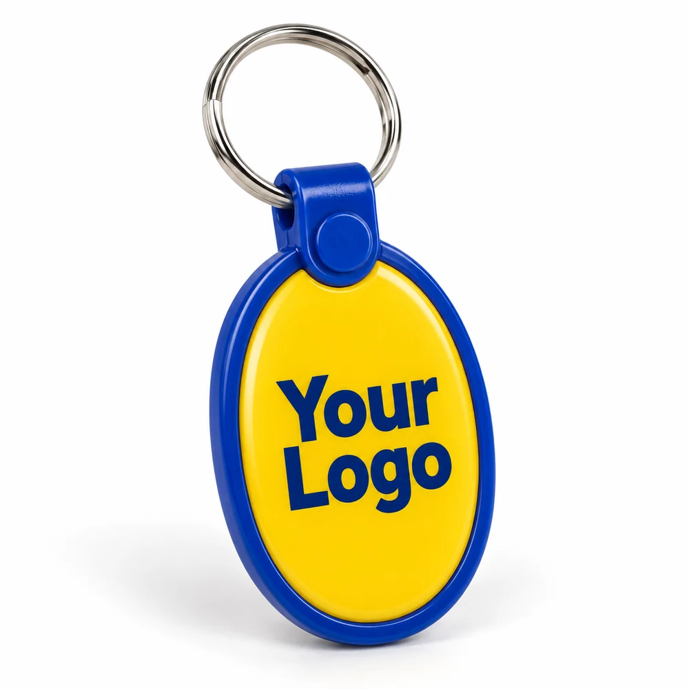 Sunburst Oval ABS Keychain
